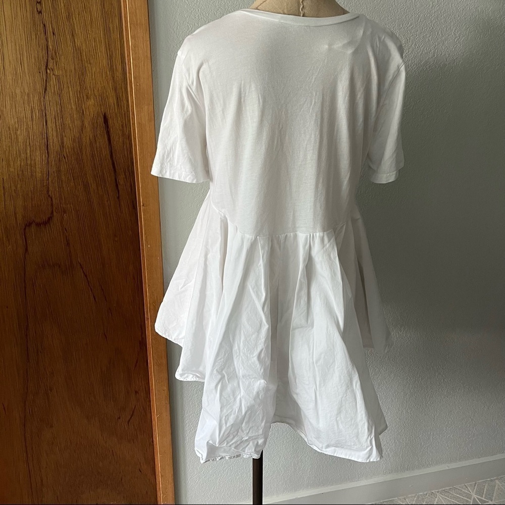 ZARA sz S White Hi Lo Tshirt Tee Williamsburg Brooklyn New York - Picture 7 of 9